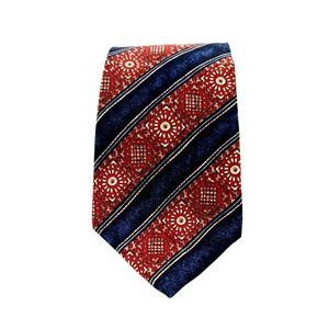 Gap 100% Silk Men's Ties For Dress Casual USA Made Suit Accessory Maroon Blue